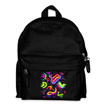 Neon Party Oldschool Color Glow UV - Kids' Backpack - black - Front