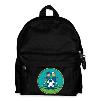 Fußball F-Jugend - Kinder Rucksack - Schwarz - Vorne