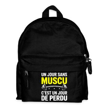 Ein Tag ohne Krafttraining Bodybuilding Humor Sport - Kinder Rucksack - Schwarz - Vorne