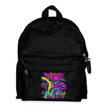 Neon Party UV Electro House Style - Kids' Backpack - black - Front