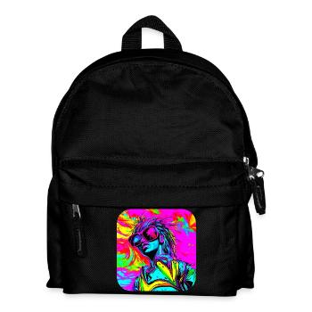 Neon Funky Pop Star Glow Party - Kinder Rucksack - Schwarz - Vorne