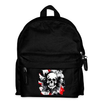 Totenkopf Trash Polka Biker Kultur - Kinder Rucksack - Schwarz - Vorne