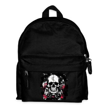 Totenkopf Trash Polka Biker Kultur - Kinder Rucksack - Schwarz - Vorne