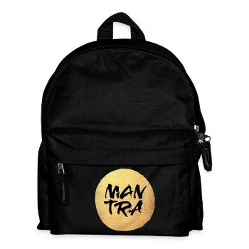 Yoga Kreis Gold Meditation Mantra coole Quotes om - Kinder Rucksack - Schwarz - Vorne
