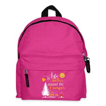 Life is better around the camper - Kinder Rucksack - Fuchsia - Vorne