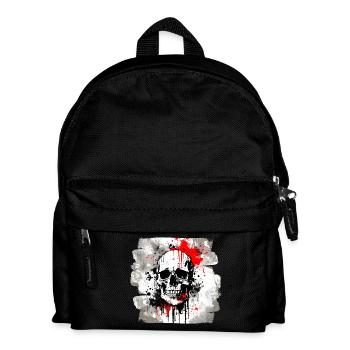 Skull Trash Polka Biker Culture - Kids' Backpack - black - Front