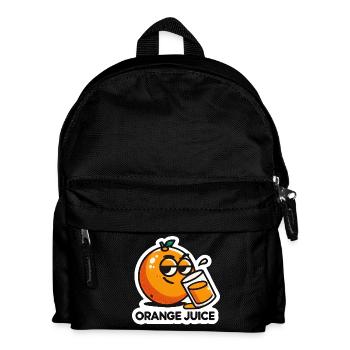 « Jus d’orange » Boisson aux agrumes de dessin animé amusant - Sac à dos Enfant - noir - Devant
