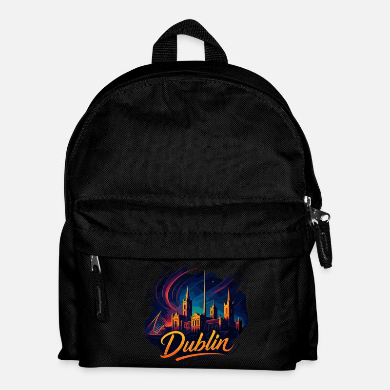Dublin Capital Ireland Silhouette Gift - Kids' Backpack - black
