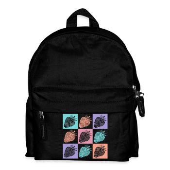 Fraises Couleurs vives de l’été - Sac à dos Enfant - noir - Devant