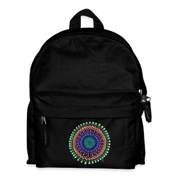 Mandala Traum - Kinder Rucksack - Schwarz - Vorne