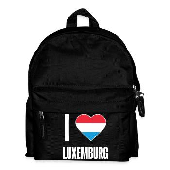 Drapeau du Coeur du Luxembourg - Sac à dos Enfant - noir - Devant