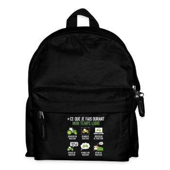 Ce que je fais durant mon je peux pas jai Tracteur - Sac à dos Enfant - noir - Devant
