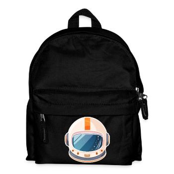 Retro space helmet - Kids' Backpack - black - Front