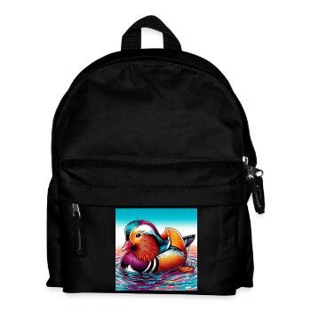 Mandarin duck - Kids' Backpack - black - Front