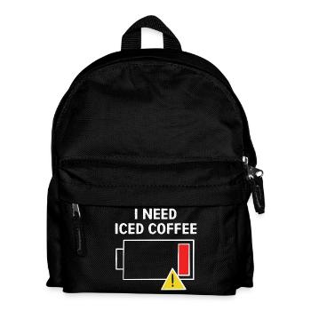 Café Café Glacé Caféine Espresso Barista Cadeau - Sac à dos Enfant - noir - Devant