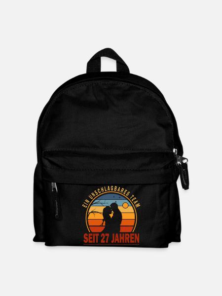 27 Jahre Unschlagbares Team Liebesgeschenk Paar - Kinder Rucksack - Schwarz