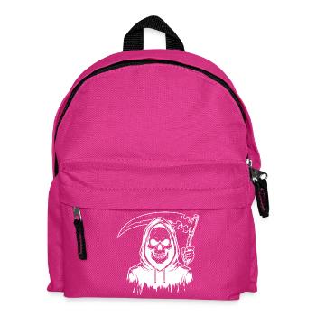 Grim Reaper Skull Design - Kinder Rucksack - Fuchsia - Vorne