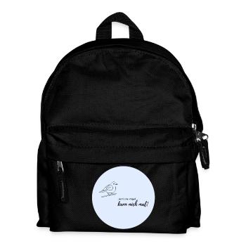 Motif lève-tôt sur bleu clair - Sac à dos Enfant - noir - Devant