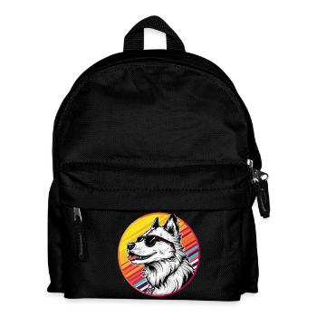 Casual husky with sunglasses - Kids' Backpack - black - Front