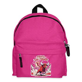 Fiesta San Fermín Stierlauf - Kinder Rucksack - Fuchsia - Vorne