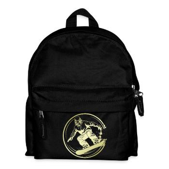 Snowboarder Silhouette - Kids' Backpack - black - Front