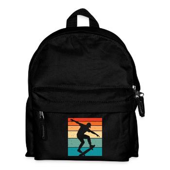 Skater Skaten Kinder Skateboarder - Kinder Rucksack - Schwarz - Vorne