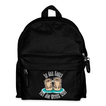 Niedliche Otter! Wenn alles schief läuft Otter Way - Kinder Rucksack - Schwarz - Vorne