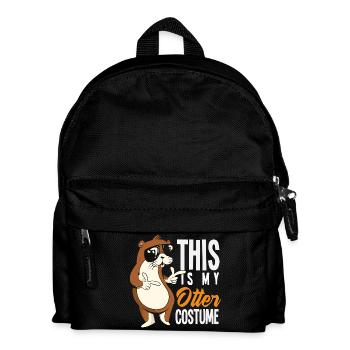 Otter Kostüm Lustiger Seeotter Cartoon - Kinder Rucksack - Schwarz - Vorne