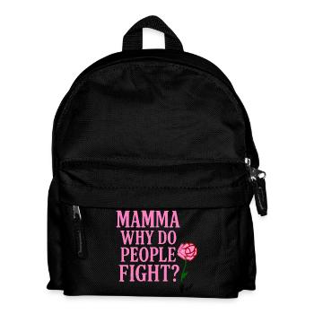 Mama, Warum streiten sich die Menschen? - Kinder Rucksack - Schwarz - Vorne