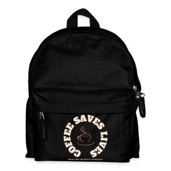 Le café sauve la journée : le café sauve des vies - Sac à dos Enfant - noir - Devant