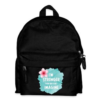 Je suis plus fort que vous ne pouvez l’imaginer – Aquarelle - Sac à dos Enfant - noir - Devant