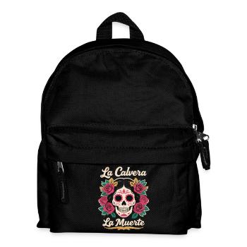 Crâne en sucre Noël homme floral - Sac à dos Enfant - noir - Devant