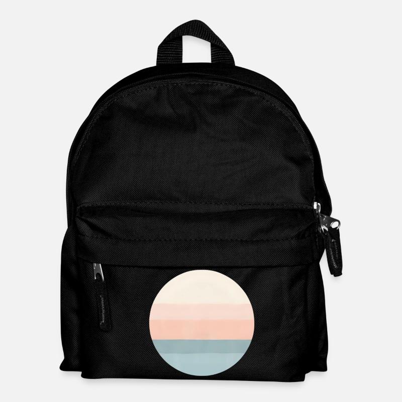 Soft Horizon – Minimalist pastel design for - Kids' Backpack - black