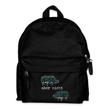 Einzig… aber nicht …artig Einzigartig Spruch - Kinder Rucksack - Schwarz - Vorne