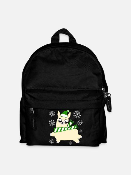 Llama – Christmas - Kids' Backpack - black