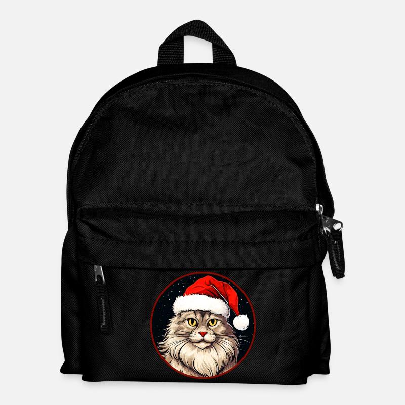 Katzen Weihnachten - Kinder Rucksack - Schwarz