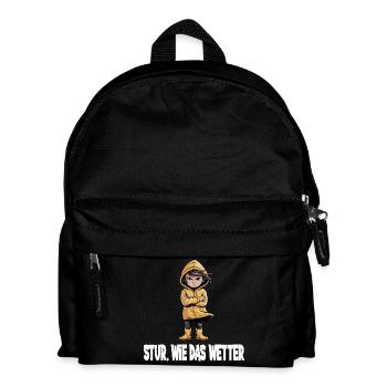  Stur Wie Das Wetter Trotziger Regenkind Spruch - Kinder Rucksack - Schwarz - Vorne