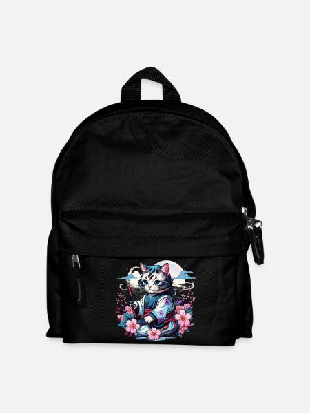 Chat Ninja Kawaii japonais - Sac à dos Enfant - noir