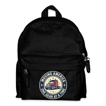 Moving America Truck US-Lkw-Fahrer - Kinder Rucksack - Schwarz - Vorne