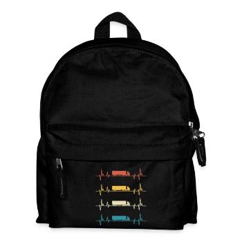 Truck Heartbeat Road Fahrer-Geschenk - Kinder Rucksack - Schwarz - Vorne