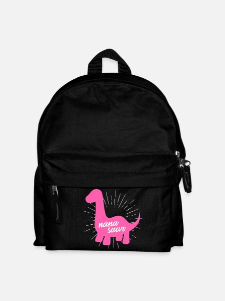 Nanasaur Pink Dinosaur Grandma Family - Kids' Backpack - black