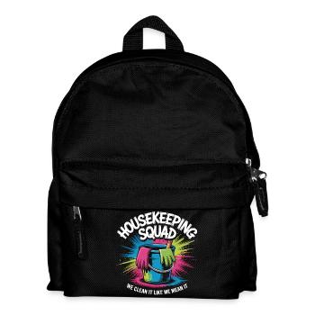Conception de nettoyage amusante - Sac à dos Enfant - noir - Devant
