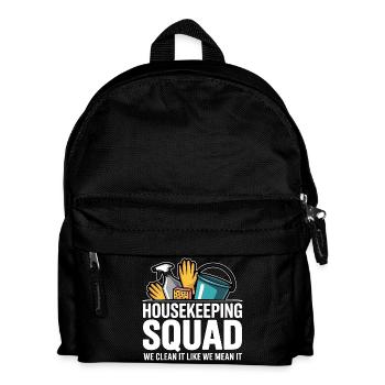 Lustiges Putzen Design - Kinder Rucksack - Schwarz - Vorne