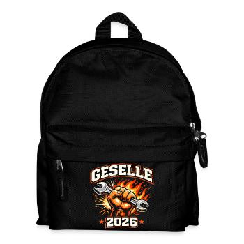 Gesellin 2026 Kfz Mechatronikerin - Kinder Rucksack - Schwarz - Vorne