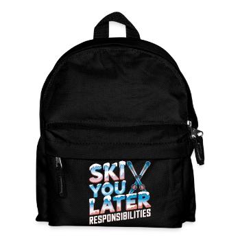 Skier Plus tard Responsabilités Ski amusant - Sac à dos Enfant - noir - Devant