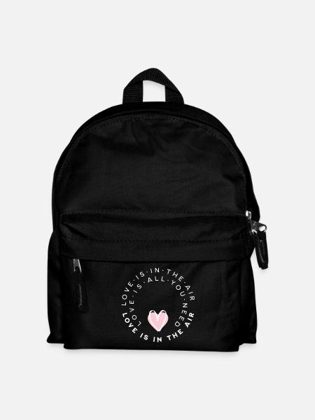 Love is in the air Circle Heart - Kids' Backpack - black