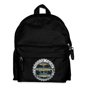 Predator Fishing Raubfisch Angeln - Kinder Rucksack - Schwarz - Vorne