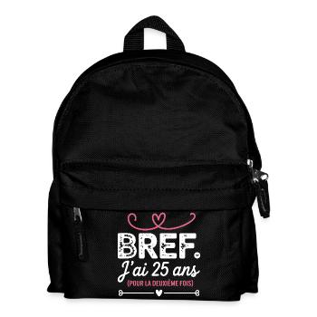 50 ans Anniversaire 25 ans Pour La Deuxième Fois - Sac à dos Enfant - noir - Devant