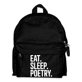 Eat Sleep Poetry Typo - Kids' Backpack - black - Front