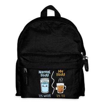Water vs Tea Kawaii Drink Duel - Kids' Backpack - black - Front